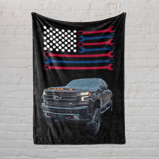 America Custom Truck Fleece Blanket