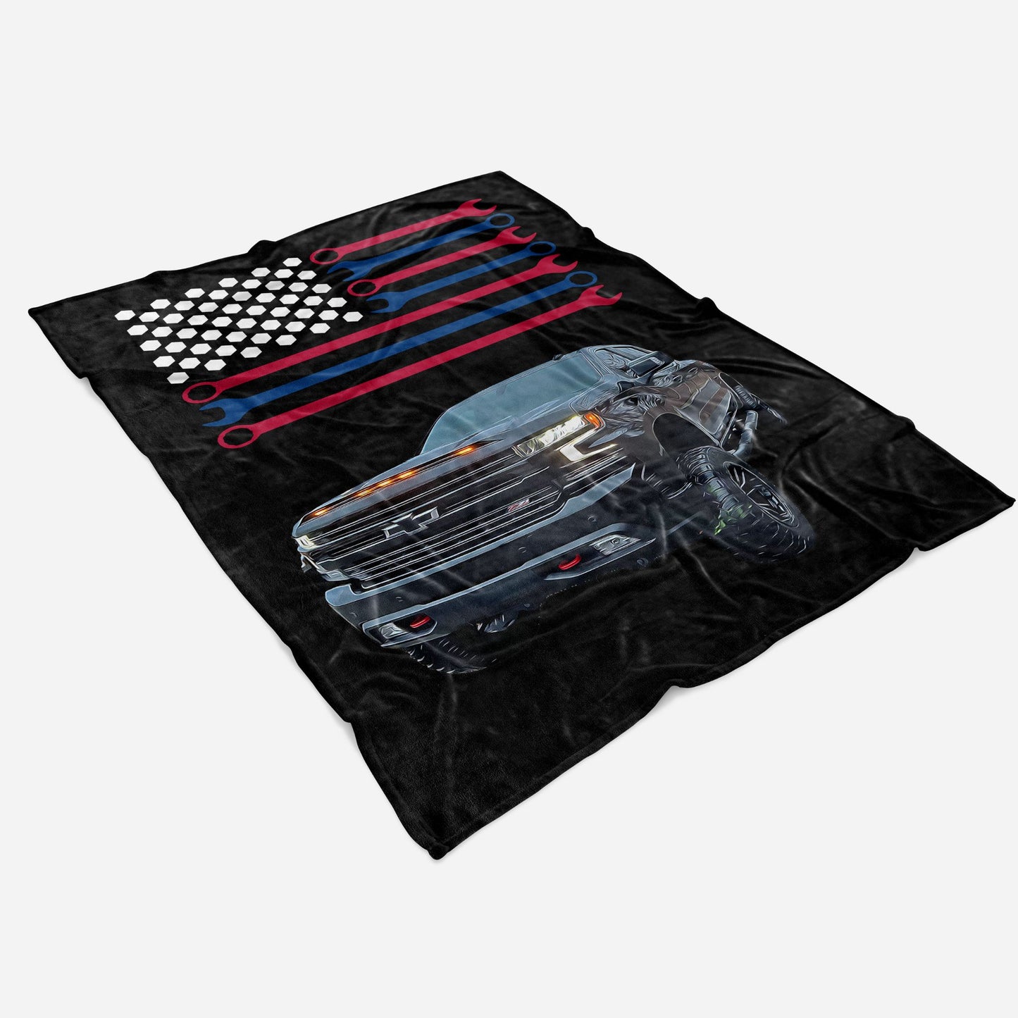 America Custom Truck Fleece Blanket