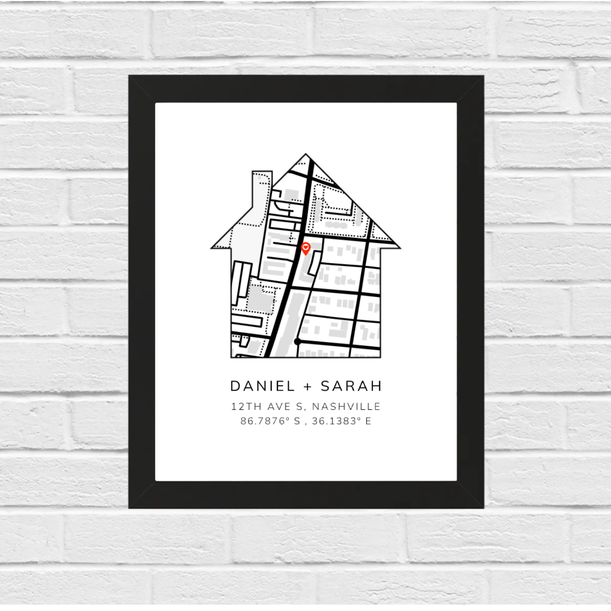 Our Home Map | Personalized Print