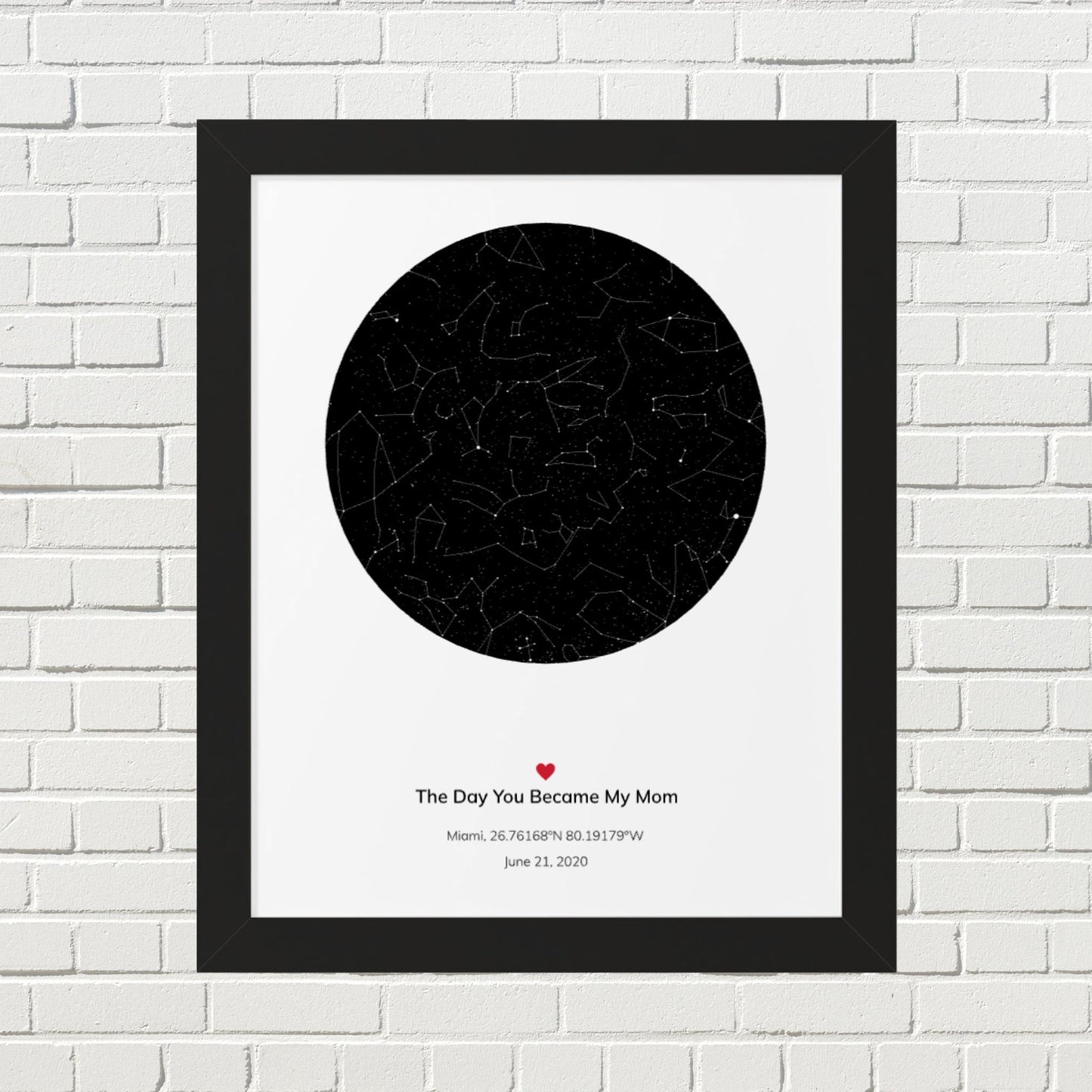 The Night Sky Birth Date | Framed Print