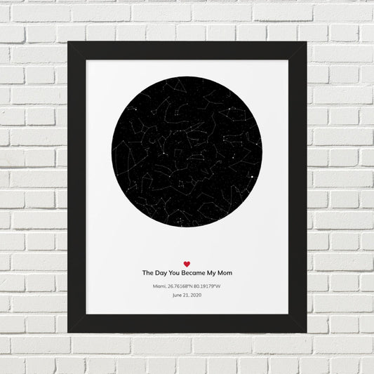 The Night Sky Birth Date | Framed Print